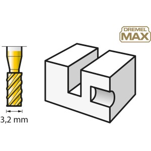 Dremel Max 194DM Graviermesser, 3,2 mm Durchmesser, für Miniaturwerkzeuge.