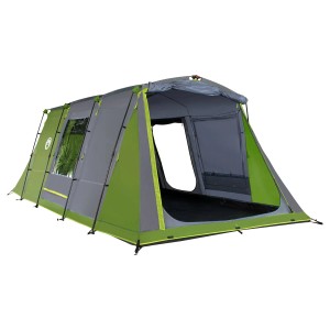Coleman FastPitch Victoria Falls Zelt, 4 Personen, grün-grau. Campingzelt mit BlackOut Bedroom Technologie.