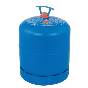 Blaue Campingaz 907 Leerflasche für Butangas, geeignet für Camping & Outdoor.