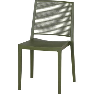 Siena Garden Stapelstuhl Square, olive, 56x46x80cm. Gartenstuhl mit modernem Design.