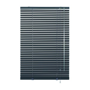 Gardinia Aluminium Jalousie, 80x175 cm, Schiefergrau, für Fenster, Lichtregulierung.