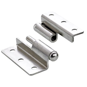 Hettich Möbelband, 50x40 mm, rechts gekröpft, vernickelt, für gefalzte Türen.