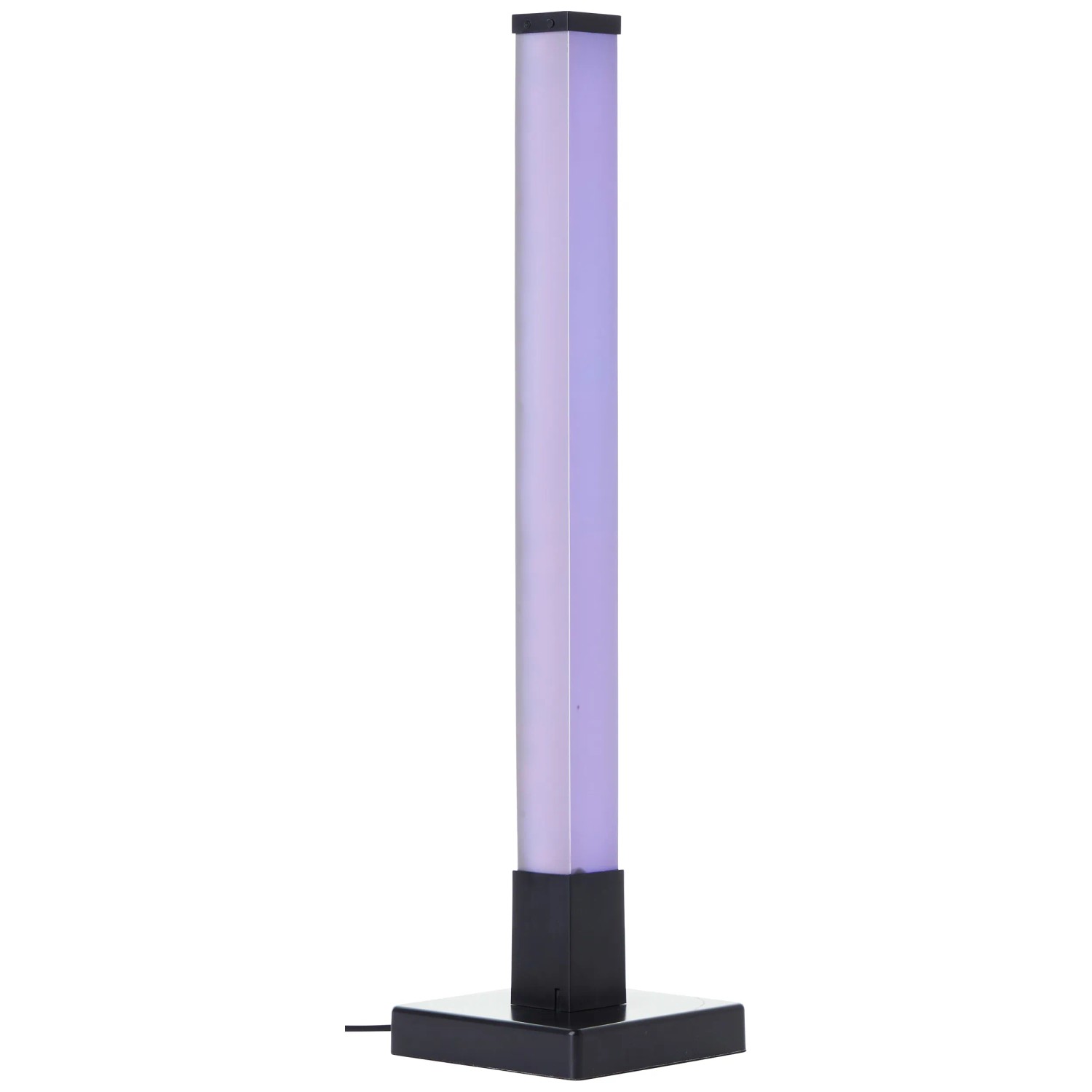 Schwarze LED-Tischleuchte Neele mit RGB + CCT Funktion, 12,5 cm Durchmesser.