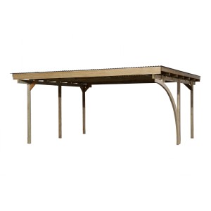 Weka Doppelcarport 616 A mit Rundbogen 500 x 500 cm