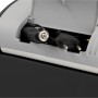 AEG Kühlbox KK 20: Detailaufnahme des Kabelfachs mit 12V- und Netzstecker.