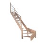 StarWood Treppe Rhodos Eiche Gewendelt L Holz-Edelstahl-Geländer FSC®