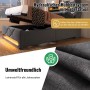okwish Polsterbett 90x200cm mit LED Stauraum USB Kopfteil Grau ohne Matratze_9