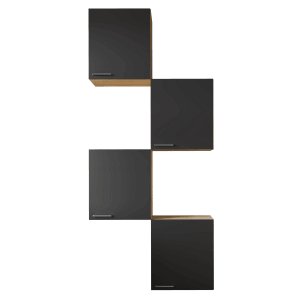 Respekta Küchenmöbel-Set 7 Merle 100 cm Schwarz