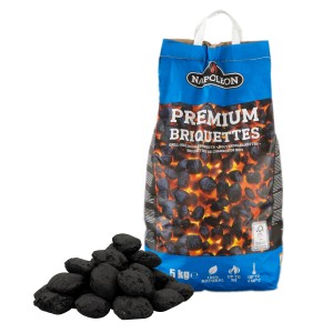 Napoleon Blackstone Grillbriketts, 5 kg Packung für lange Grillabende.