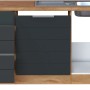 Held Möbel Winkelküche in Grau-Wotaneiche, 240x180 cm, ohne E-Geräte, mit Spüle und Schubladen.