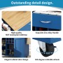 okwish Kücheninsel mit Speicherraum Multifunktion Küche 102x45x92cm Blau_7