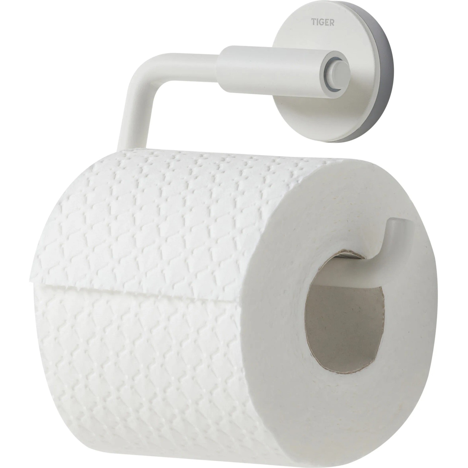 Weißer Tiger Toilettenpapierhalter Urban ohne Deckel. Skandinavisches Design für Ihr Bad.