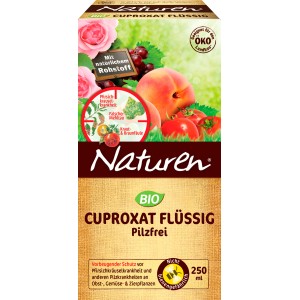 Naturen Bio Cuproxat Pilzfrei, 250ml Flasche. Mittel gegen Braunfäule und Pilzkrankheiten im Garten.