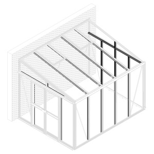 Vitavia Pavillon Nachrüstsatz Athena 7000 Alu Blank zur Dachverstärkung des Gewächshauses.