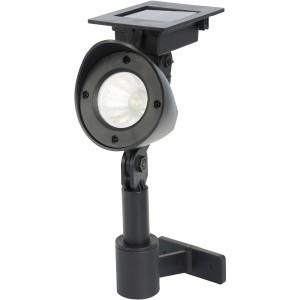 Schwarzer Globo LED Solar Gartenstrahler 2in1 als Wandlampe oder Erdspieß.