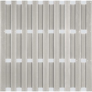 Elephant WPC Zaun Grace Line Grau 180 cm x 180 cm x 3,3 cm