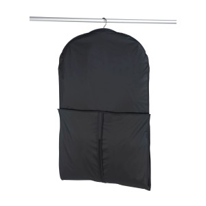 Schwarzer Wenko Kleidersack (60x150 cm) zum staubfreien Aufbewahren von Kleidung.