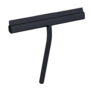 Wenko Bad- und Duschabzieher Agana 25 cm x 4 cm x 22 cm Schwarz