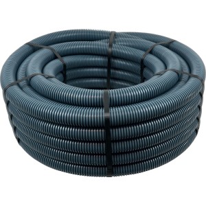 Graues Isolierrohr, mittel, 40 mm x 25 m, flexibel und foliert.