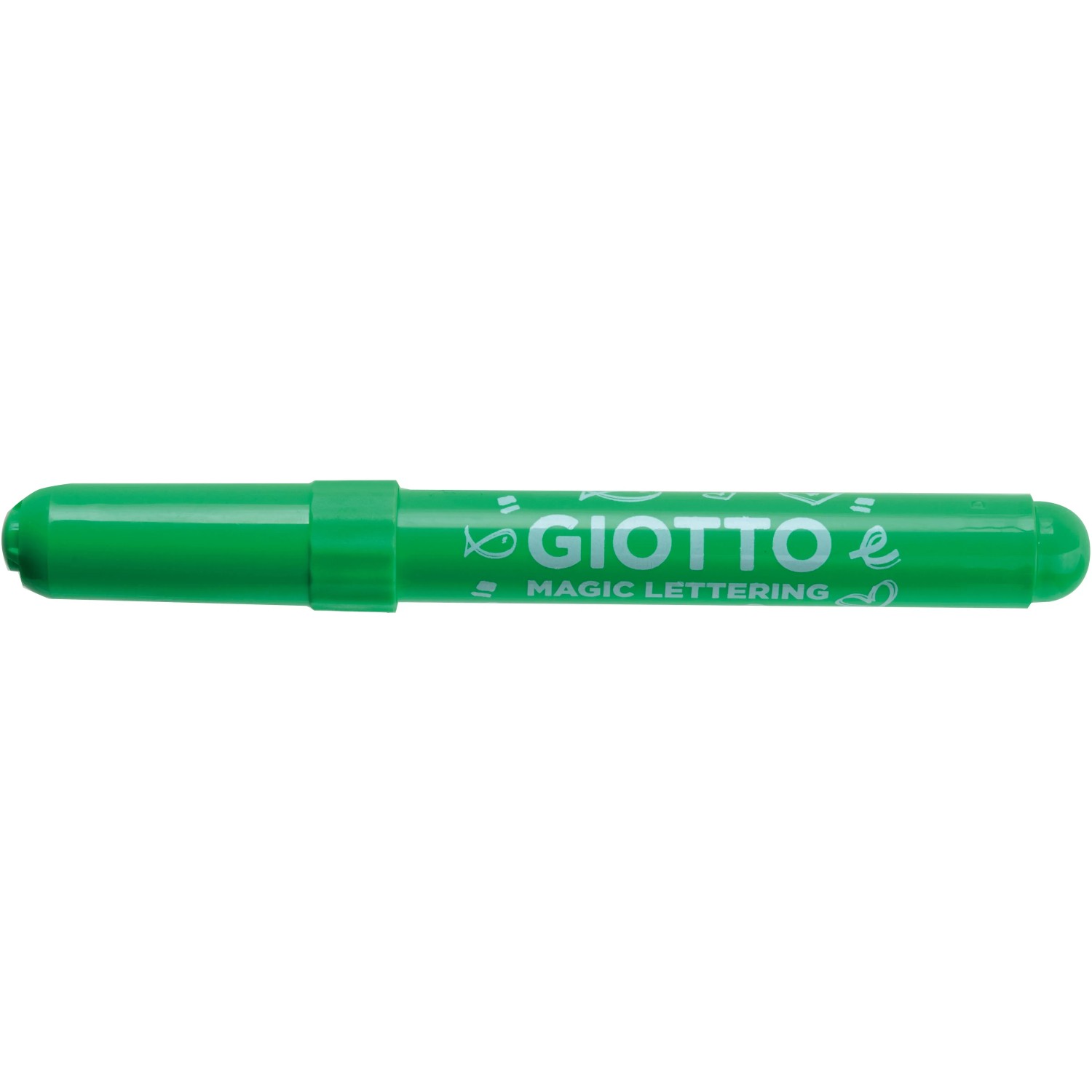 Grüner Giotto Magic Lettering Fasermaler für kreatives Schreiben.