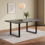 okwish Esstisch Ausziehbar für 6-10 Personen mit Metallbeine 220 x 80 cm Grau_3