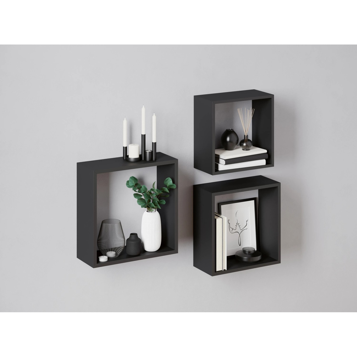 Kubus-Set Meddon 3-teilig Mattschwarz kaufen bei OBI