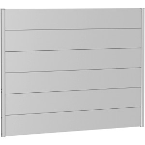 Biohort Wandpaneel Sichtschutz o. Acrylglas 180 cm x 135 cm Silber-Metallic