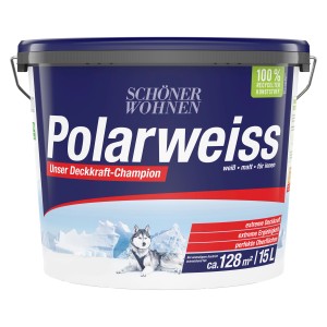 Schöner Wohnen Innen- und Wandfarbe Polarweiss Matt 15 l