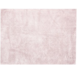 Kayoom Hochflorteppich Bali 110 in Puderrosa, 120x170 cm. Flauschiger, einfarbiger Teppich für Wohnräume.