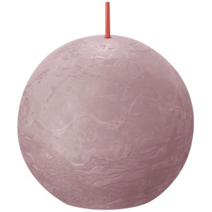 Bolsius Kugelkerze Shine, 76 mm, Eschenrose, rustikale Stumpenkerze für gemütliche Atmosphäre.