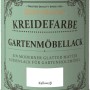 Dose Rust-Oleum Kreidefarbe Gartenmöbellack Kalkweiß, geeignet für den Außenbereich.