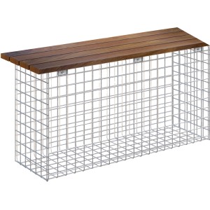 Gabiona Gabionen-Bank feuerverz 50 x 102 x 32 cm Maschenw 5 x 5 cm Cumaru