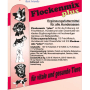 Verpackung von Supravit Flockenmix Plus Hundefutter mit Gemüse. Zeigt Illustrationen verschiedener Hunderassen. Ergänzungsfutter.