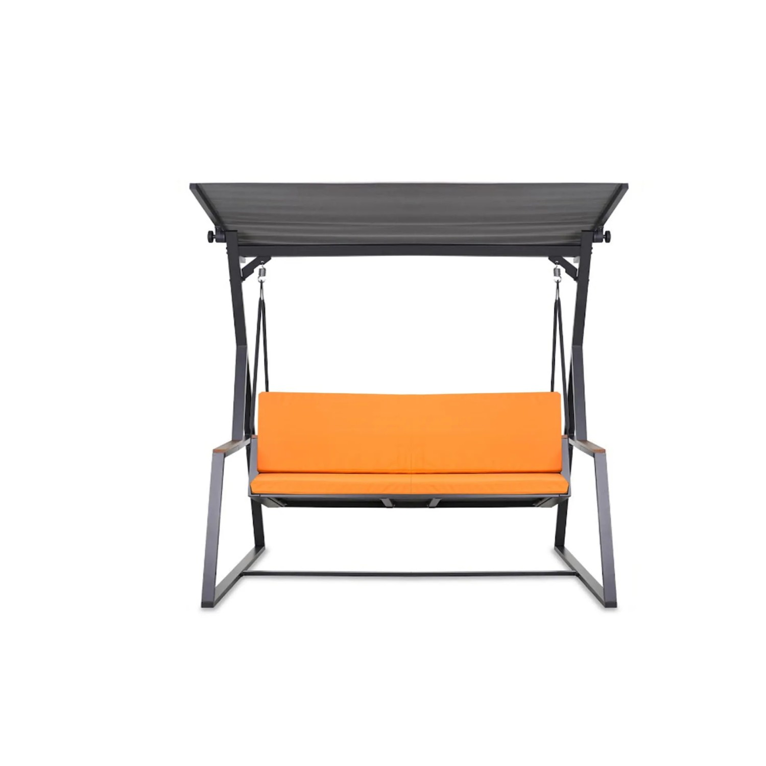 Orangefarbenes Kissen für Hollywoodschaukel, 150x50x7cm, für 3-Sitzer Gartenschaukel.