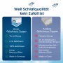 Vergleich AM Premium Gelschaum Topper (Tencel, 6cm, Memory, Made in Germany) mit anderen Matratzen-Toppern.