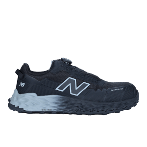 New Balance Cremorne BOA S3 Sicherheitsschuh, schwarz-grau, mit Fresh Foam Sohle und BOA-Verschluss.