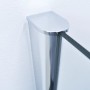 Detailaufnahme: Sanotechnik Duschwand Grande mit Drehtür, Chrom-Optik.