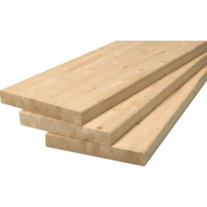 Unbehandelte Fichte/Tanne Arbeitsplatte, 60x200x4 cm, massiv und fein geschliffen.