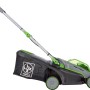 LUX-TOOLS Akku-Rasenmäher mit Fangkorb, 20 V, ideal für kleine Gärten.