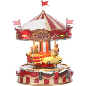 Animiertes Luville Karussell, 13x13x17,5 cm, mit Beleuchtung, Teil der Weihnachtsdekoration.