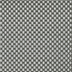 Tenax Sichtschutznetz Texstyle Plus, 1x5m, silbernes Textilgewebe mit schwarzen Akzenten.
