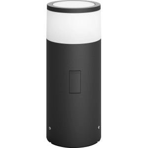 Schwarze Philips Hue Calla Sockelleuchte für den Garten, White & Color Ambiance, Erweiterung