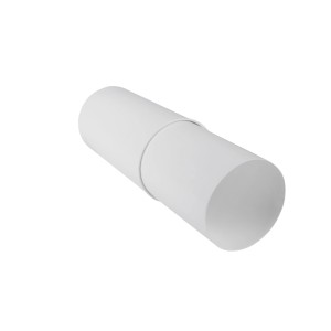 Weißes Teleskop-Rohr System 100 aus Kunststoff, verstellbar für Flachkanalsysteme.