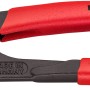 Knipex Cobra Rohrzange 250 mm, grau atramentiert, mit roten Griffen und verstellbarem Gelenk.