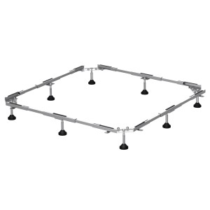 Bette Fußsystem für Steel Duschwanne 120x80 cm, Metallrahmen mit höhenverstellbaren Füßen.