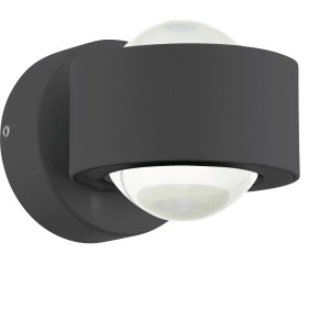 Eglo LED Wandleuchte Ono 2 2-flammig Anthrazit klar 2,5 W
