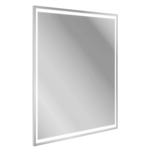 Fackelmann LED-Spiegel B.Paris, 70,5x90,5 cm, silberfarben. Badmöbel mit LED-Beleuchtung.