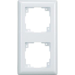 2-fach Abdeckrahmen Debora in Polarweiß für Schalter und Steckdosen.