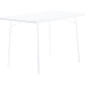 Weißer, rechteckiger Sieger Klapptisch (70x115 cm) für den Garten.