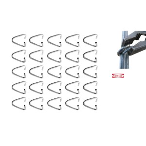 25er Set C-Verbindungsklammern (15 mm) für Gabionen, zur sicheren Verbindung von Gabionengittern.